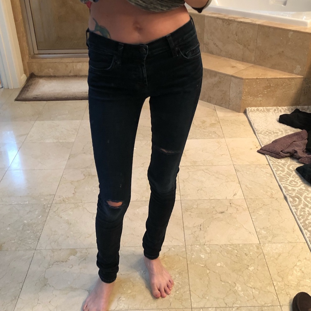 Seven 7 For All Mankind Dark Blue Skinny Jeans 24
